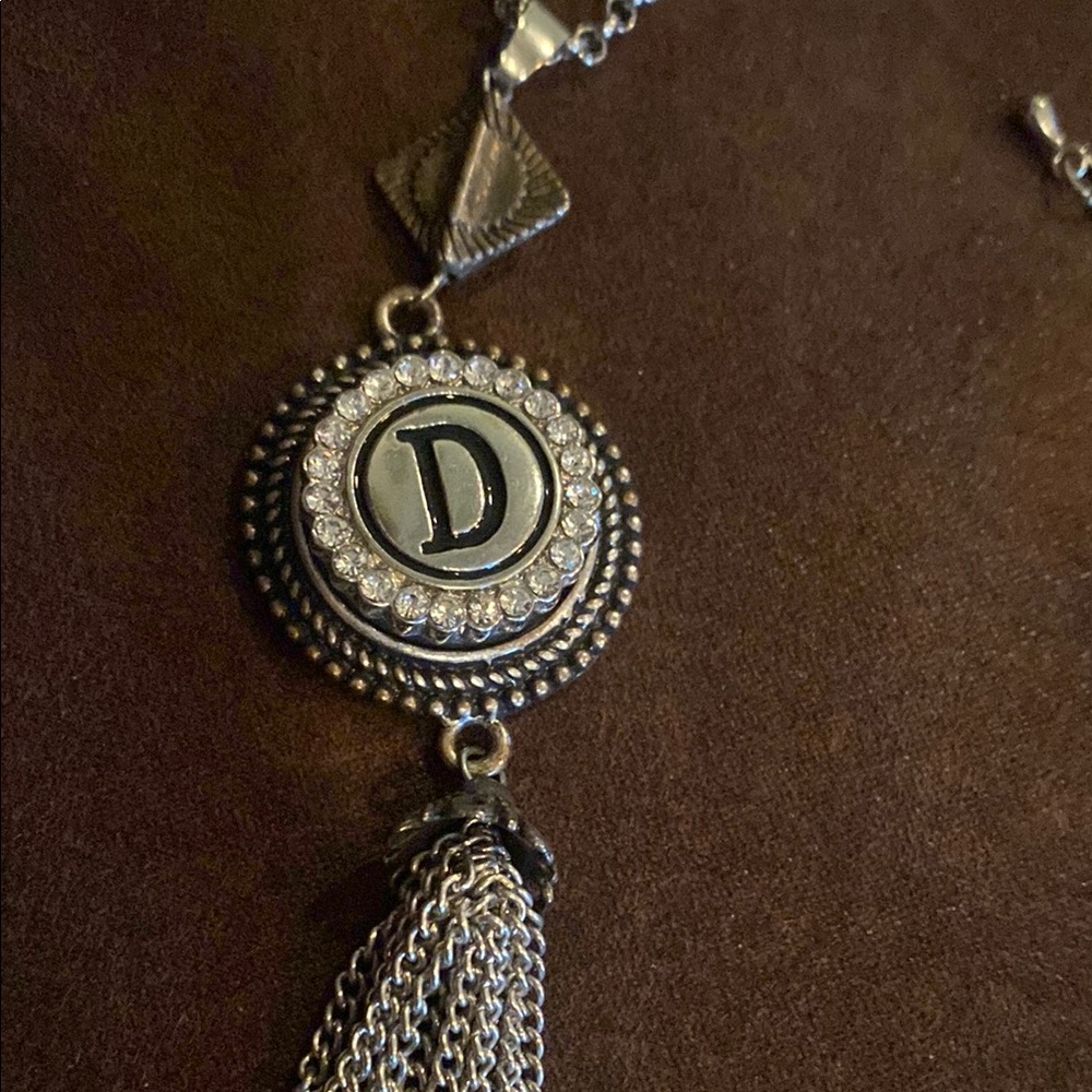 Elegant Silver Tassel Necklace - Picture 2 of 7